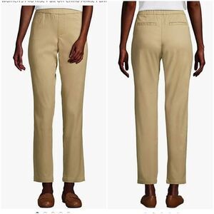 Lands' End Mid Rise Pull On Chino Ankle Pants 14T